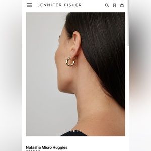 Jennifer Fisher Micro Natasha Huggie Hoops in Silver